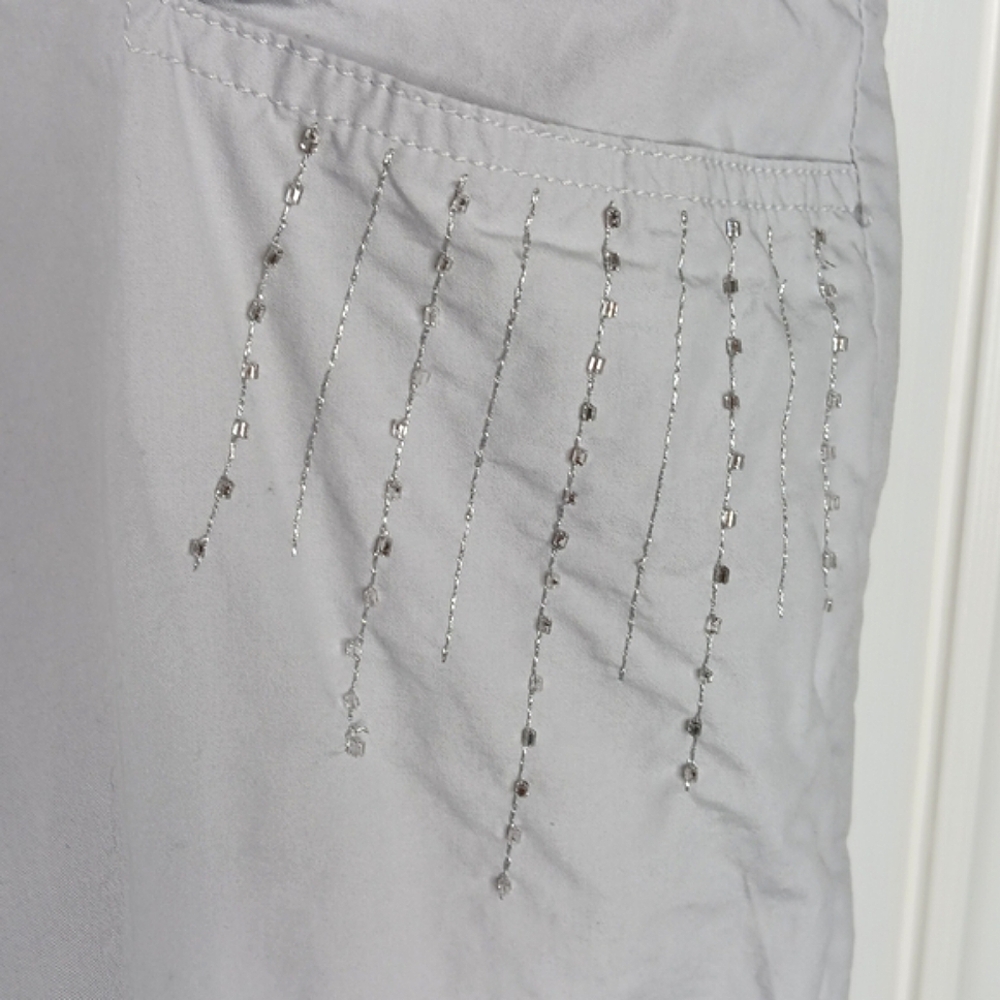 Cherokee Women's Bermuda Cargo Shorts Plus Size 18 Light Gray Casual - Picture 7 of 16